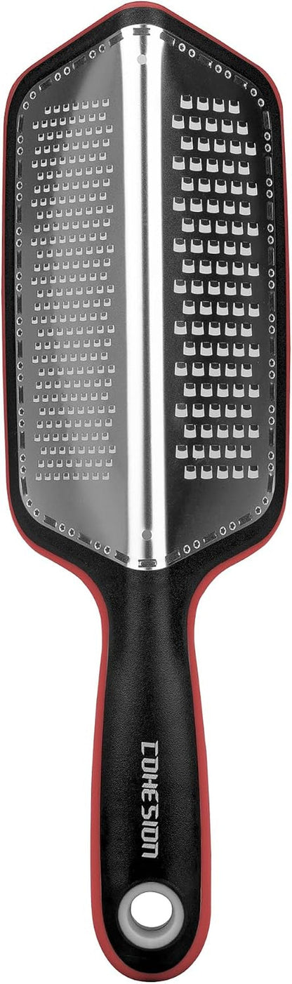 Zester Grater for Kitchen with Double-Sided - Kitchen Lemon Zester Tool for Cheese, Citrus, Garlic, Ginger, Nutmeg, Chocolate, Fruits, Vegetables with Sharp Premium Stainless Steel Blade, Red1
