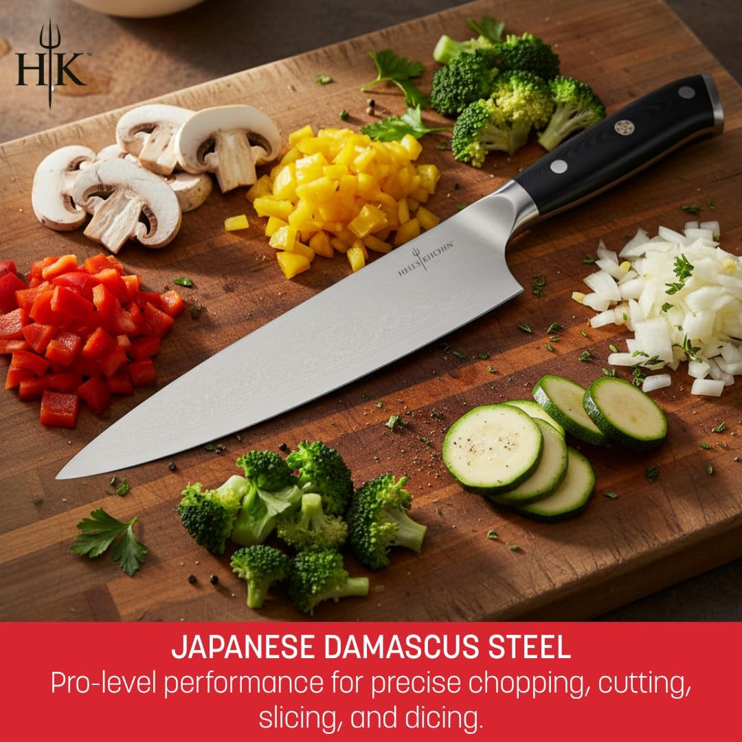 7-piece-complete-damascus-knife-set-magnetic-knife-holder-honing-rod-67-layer-japanese-blades-full-tang-ergonomic-handles-professional-quality-67-layer-japanese-blades-full-tang-ergonomic-handles-magnetic-knife-holder-honing-rod-7-pieces