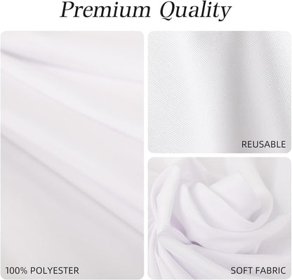 10 Pack White Table Cloth Rectangle 60X102 Inch Fit 6FT Table5
