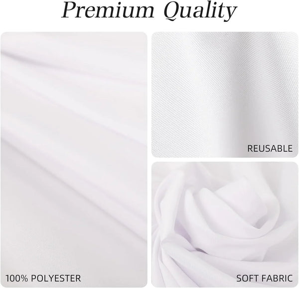 10 Pack White Table Cloth Rectangle 60X102 Inch Fit 6FT Table5