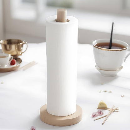 Wooden Paper Towel Holder Countertop - Solid Freestanding Paper Towel Dispenser Stand with Non-Slip Base6