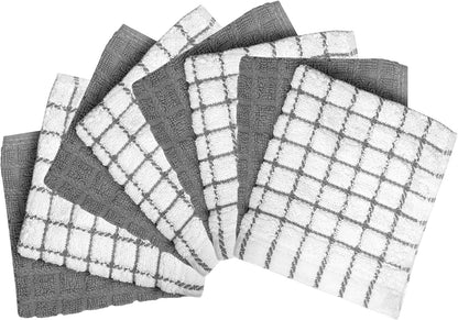 Bumble Dish Cloths (8-Pack), 100% Cotton Kitchen Towels, 12"X12" - Gray | 405 GSM | Soft, Highly Absorbent & Durable Dish Towels for Kitchen2