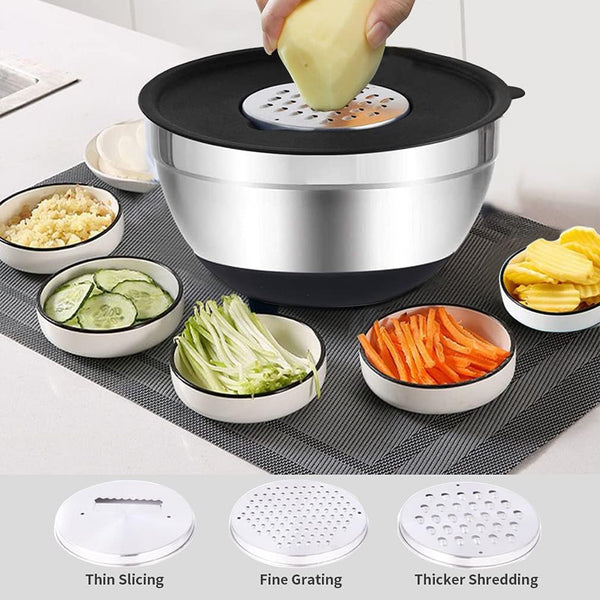 20PCS Stainless Steel Mixing Bowls with Airtight Lids Set2