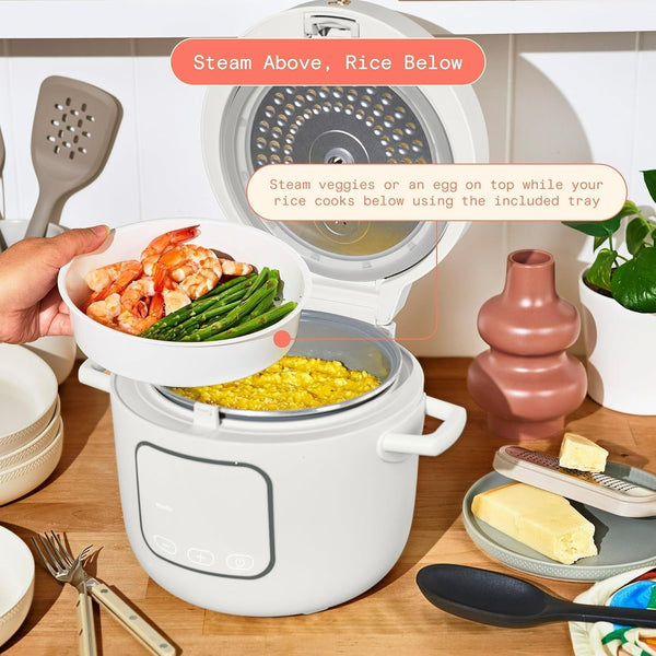 14-Cup Rice Cooker Large Capacity, Multi Cooker with Stainless Steel Bowl | 8 Preset Cooking Modes, 24-Hour Programmable Timer, Ceramic Non-Toxic Coating, Automatic Keep Warm, Includes Steamer Tray5