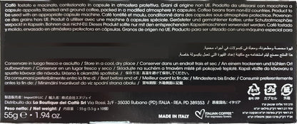 Italian Coffee Pods for Nespresso Original (Pack of 100 Regular Ristretto) | Compatible with Nespresso Original Machines, Bpa-Free Espresso Capsules, Made in Italy, Intensity 10/109