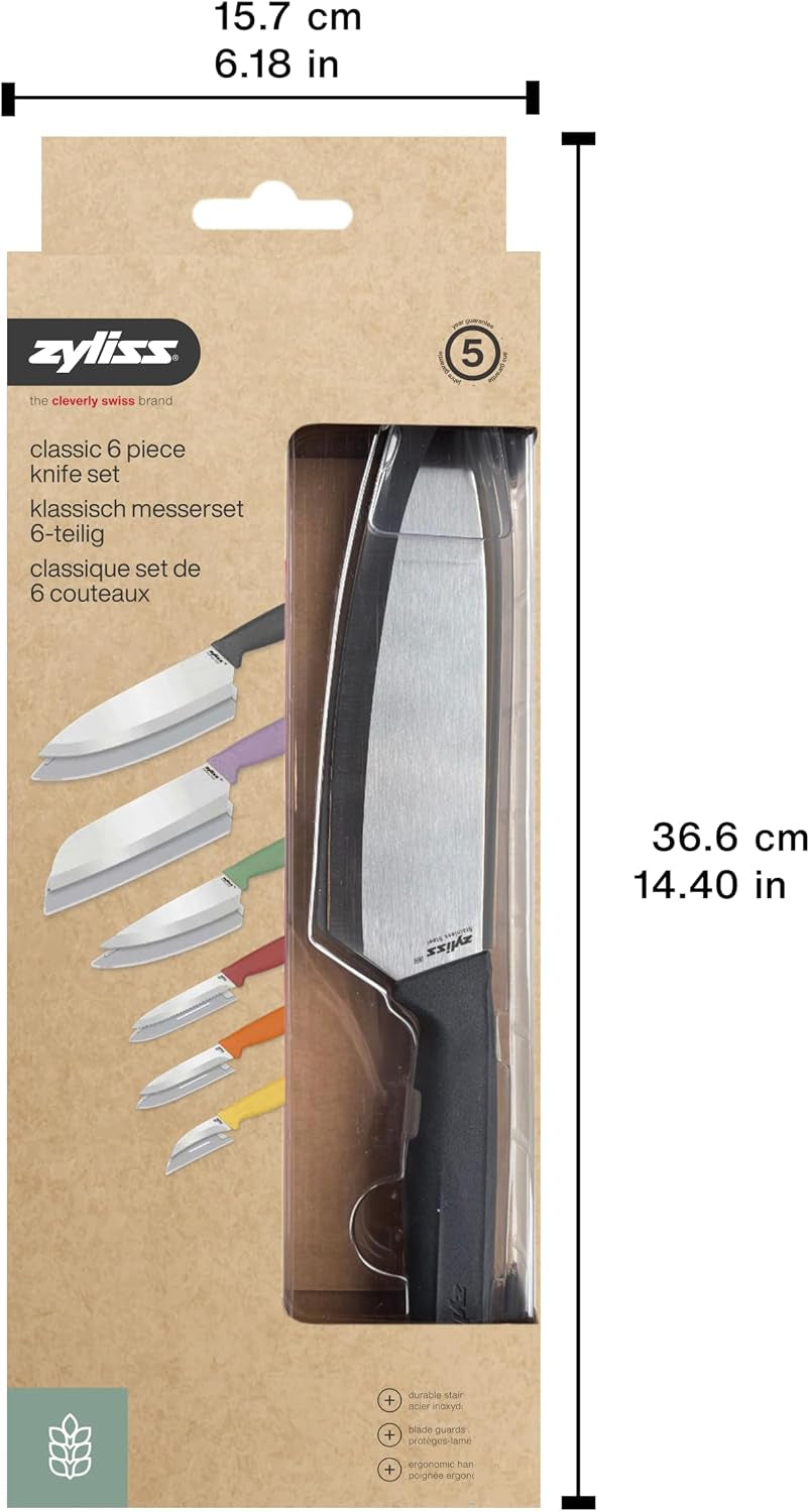 classic-6-piece-knife-set-chef-santoku-utility-paring-serrated-peeling-knives-stainless-steel-15-hollow-ground-blades-ergonomic-wheat-straw-handles