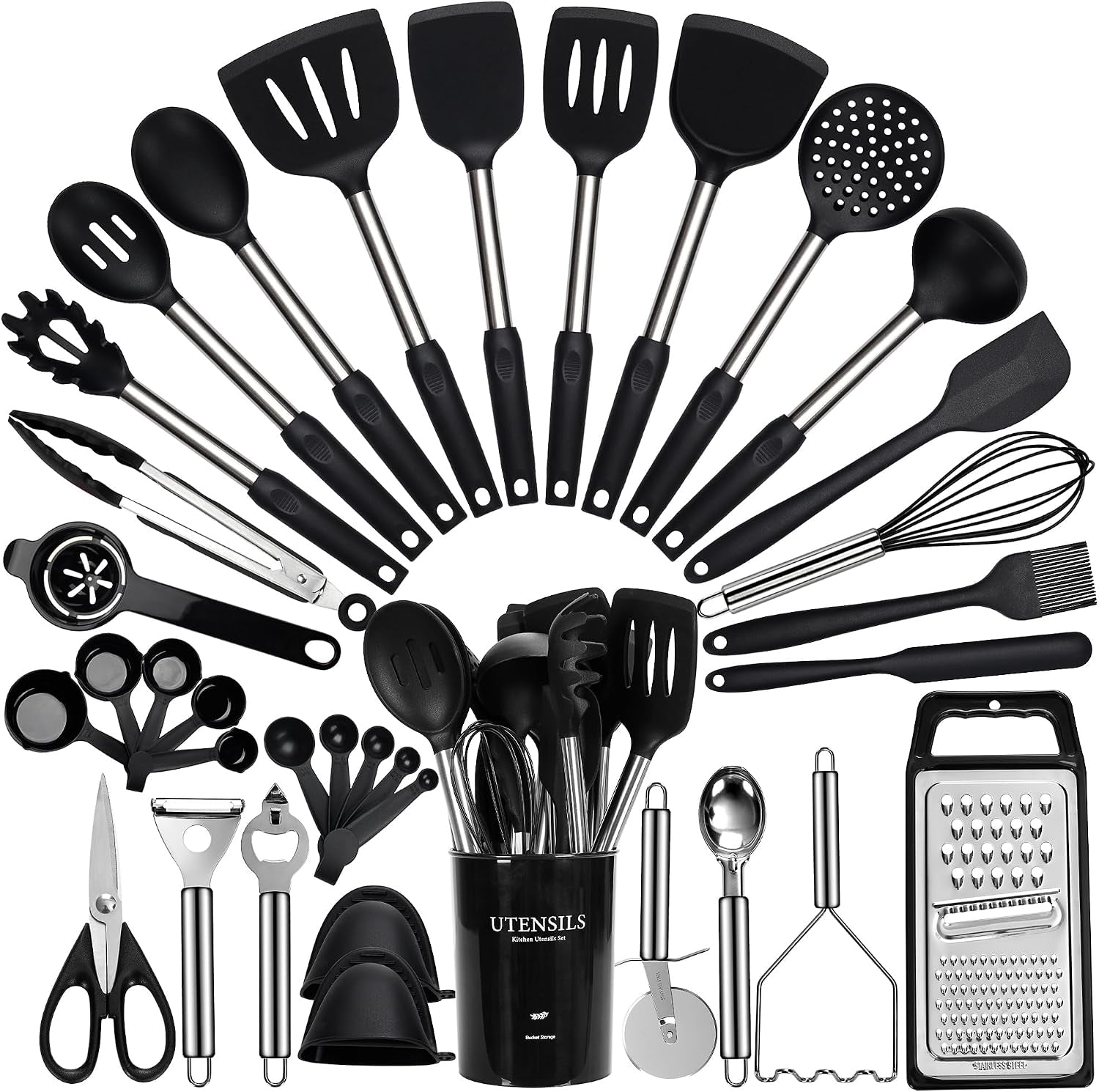 35-pcs-bpa-free-silicone-kitchen-utensils-set-stainless-steel-handles