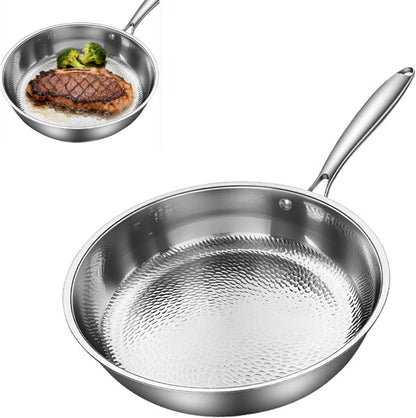 Titanium Hammered Pan, Durable Scratch-Resistant Titanium Frying Pans for Cooking, No-Coating Nonstick Skillet, Even Heating for Cooking, Nutritious Pan for Cooking,No Lid,8.66In1