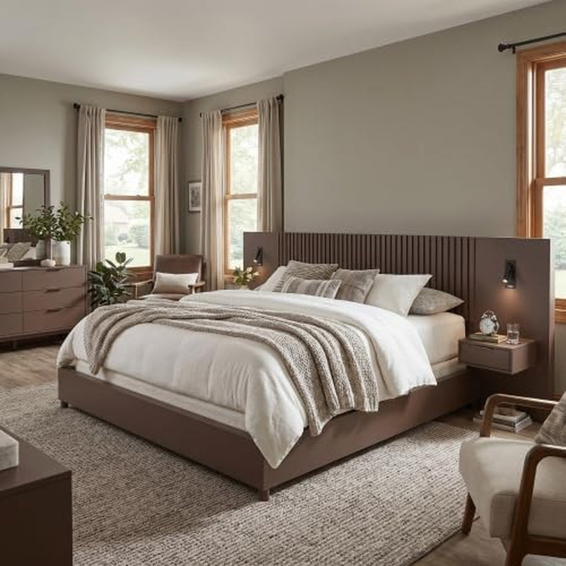 king-size-platform-bed-with-built-in-nightstands-and-reading-lights-vertical-slatted-headboard-heavy-duty-noise-free-wood-bed-frame-with-wood-slats-support-walnut