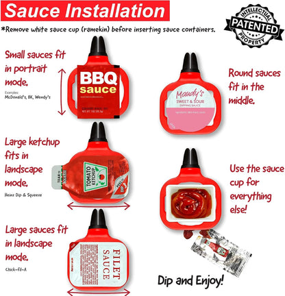 Dip Clip | an In-Car Sauce Holder for Ketchup and Dipping Sauces. as Seen on Shark Tank (2 Pack, Black)4
