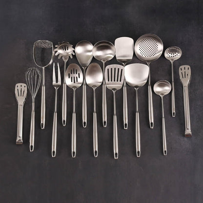 18/10 Stainless Steel Cooking Utensils Set - 16 PCS All Metal Utensils7