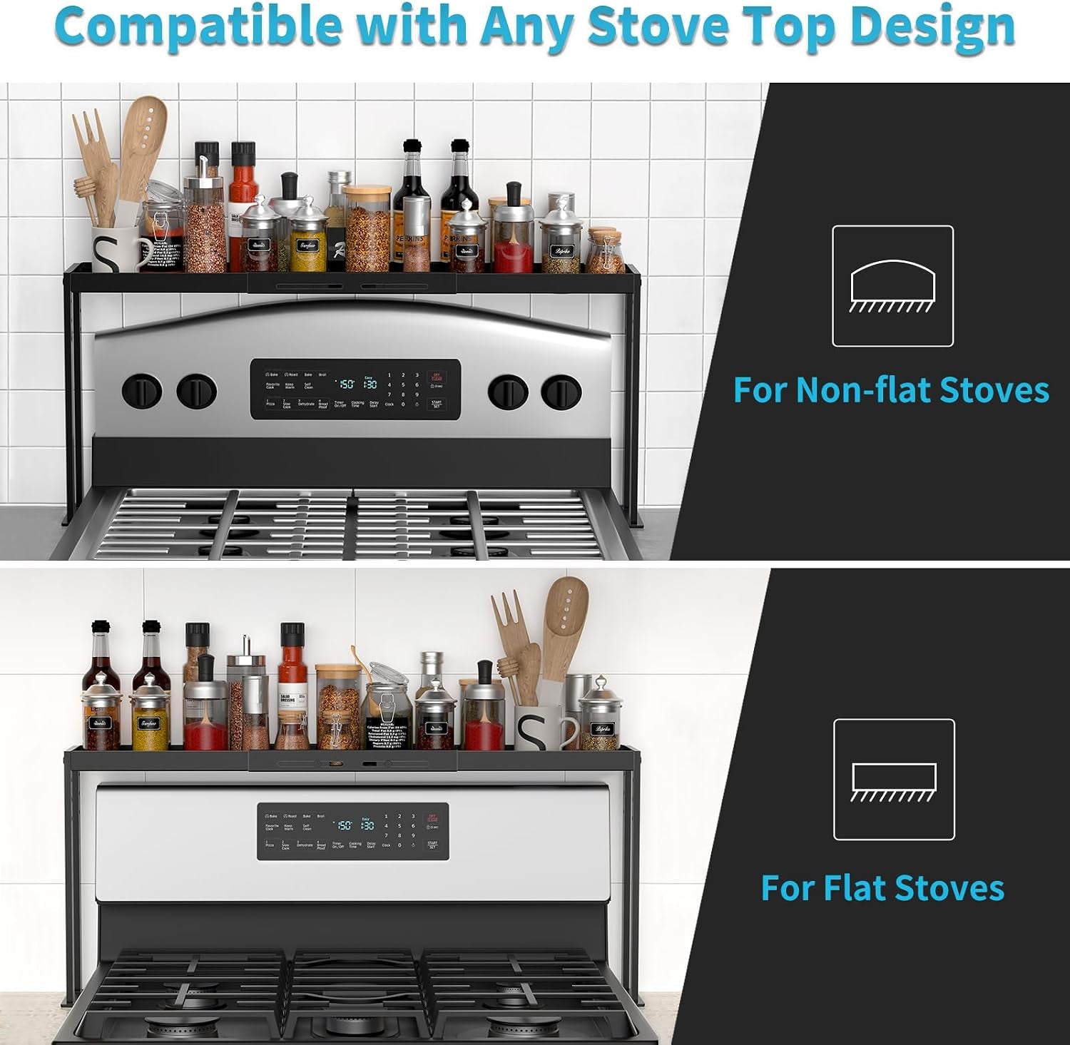 stove-top-shelf-kitchen-over-shelf-for-stove-stove-spice-rack-for-top-adjustable-27-33inch-fits-various-stove-lengths-kitchen-spice-organizer-condiments-and-bbq-sauces-black