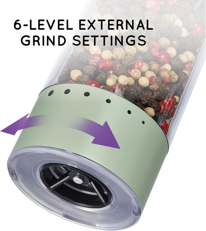 Rechargeable Electric Salt and Pepper Grinder Set with Charging Base6