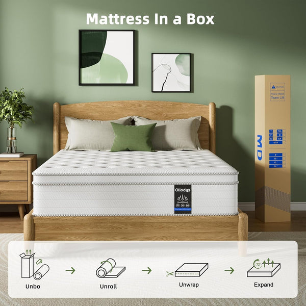 Full Mattress 12 Inch, Hybrid Spring Mattress, Medium Firm6