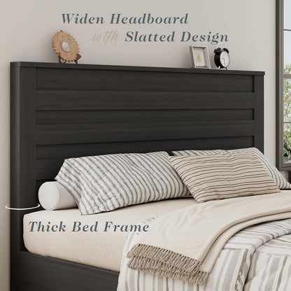 Farmhouse Queen Platform Bed with 49" Headboard & Footboard3