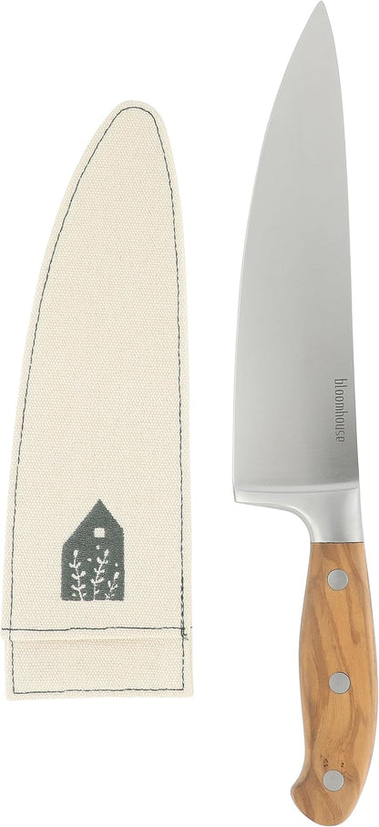 Bloomhouse Chef'S Knive - German Stainless Steel Knive -Two Time Oprah'S Favorite Things Winner - Italian Olive Wood Handle, Full Tang Kitchen Knife for Slicing, Dicing & Chopping4