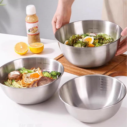4 Pack Stainless Steel Mixing Bowl Set, Microwave and Dishwasher Safe,Ideal for Baking, Prepping, Cooking and Serving Food7