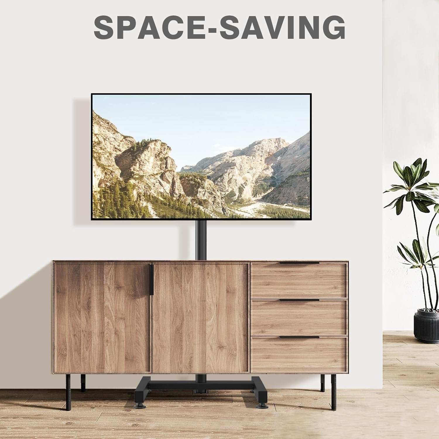 tv-floor-stand-for-13-50-inch-lcd-led-flat-curved-panel-screen-tvs-up-to-44-lbs-height-adjustable-tv-stand-mount-with-vesa-200x200-portable-tv-stand-for-bedroom-dorm-room-office-tilting-and-rotating-mount-portrait-to-landscape-height-adjustable-portable-tv-stand-for-bedroom-dorm-room-office