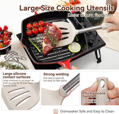 35 Pcs Silicone Cooking Utensils Set BPA Free 446°F Heat Resistant4