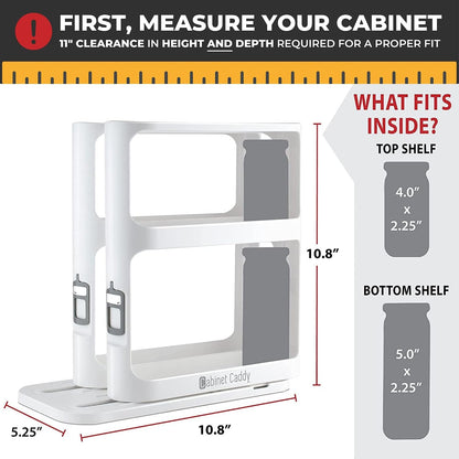 Spice Rack Organizer for Cabinet, Pull & Rotate, 2-Tier2