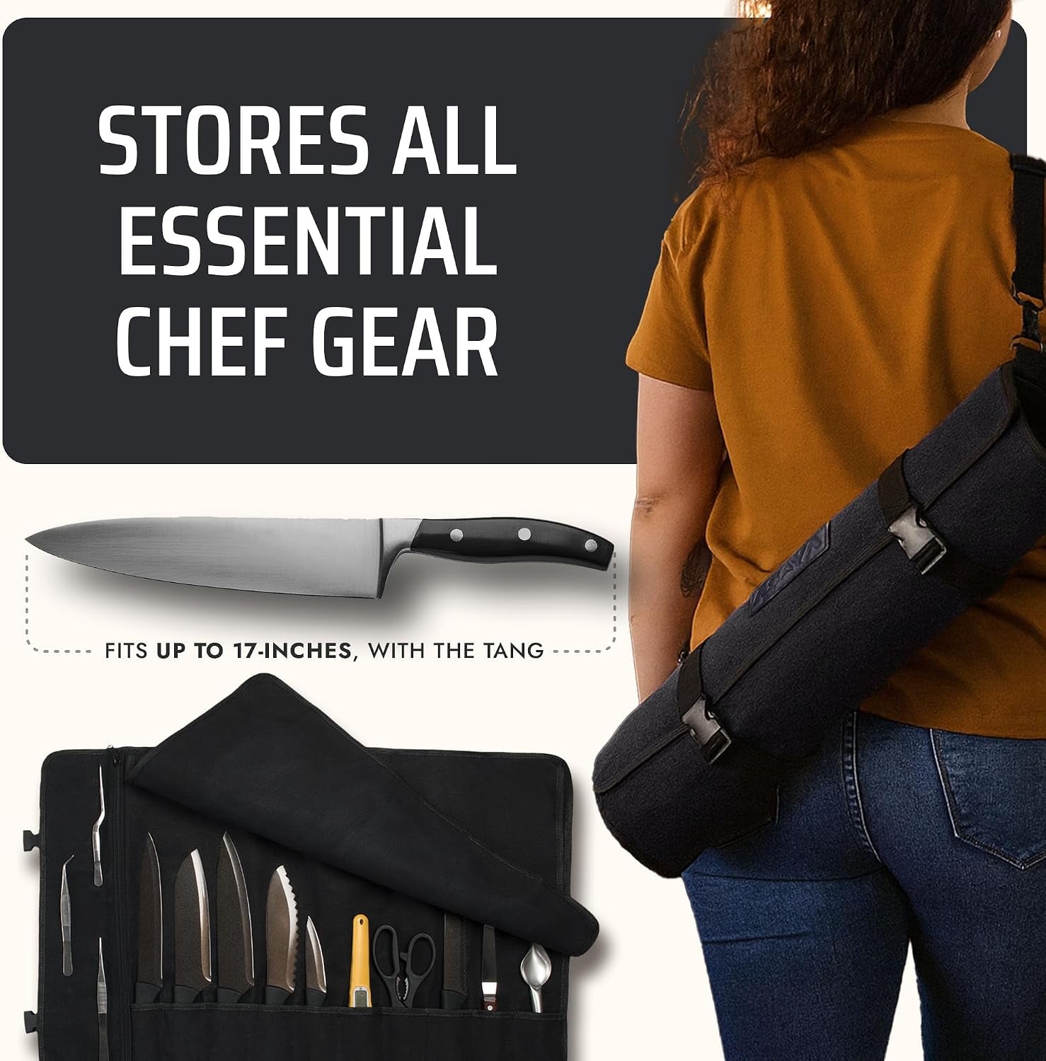 waxed-canvas-chef-knife-roll-bag-with-10-slots-and-a-zipper-pocket-professional-chef-knife-bag-storage-case-with-shoulder-strap-knives-not-included-black