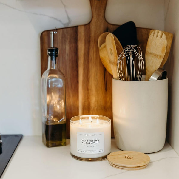 Evergreen & Eucalyptus 3 Wick Scented Candle - 43 Hour Burn6