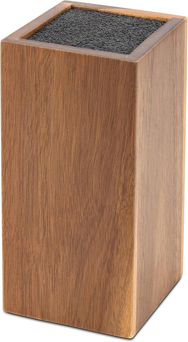 Universal Knife Block without Knives, Acacia Wood Knife Holder Organizer with Removable Insert, Large Knife Storage Block for Kitchen Countertop, Fits Chef Santoku Bread Steak Knives1