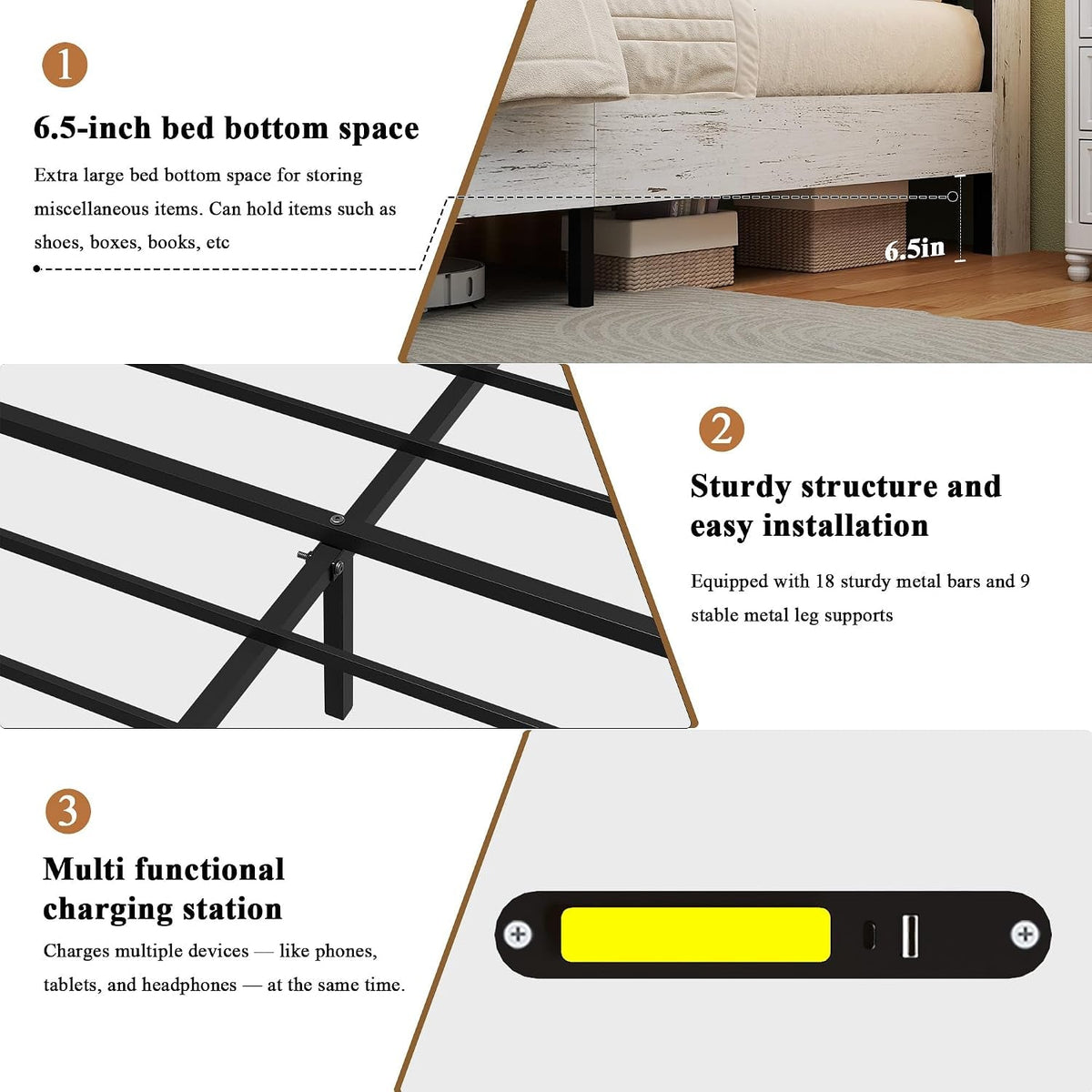 farmhouse-king-size-bed-frame-with-headboard-storage-shelf-wood-platform-bed-frame-with-led-lights-charging-station-rustic-white-metal-bed-no-box-spring-needed-noise-free-sturdy-structure