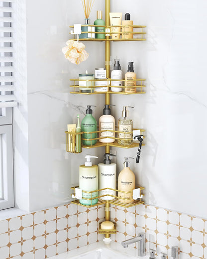 Corner Shower Caddy Shelves - Shower Rack with Toothbrush Holder1