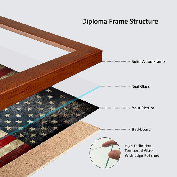 4X6 Picture Frame Set of 2 Made of Solid Wood Photo Frame with Real Glass for Pictures 4X6 without Mat, Wall Mount or Tabletop Gallery Photo Frames,Brown5