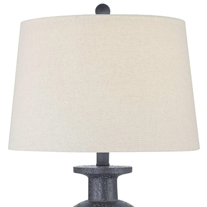Glenwood 28" Tall 3-Way Table Lamps Set of 2 Charcoal Gray Farmhouse Rustic | Country Cottage Living Room Bedroom Bedside Nightstand House Office Home Reading Kitchen Entryway White Shade9
