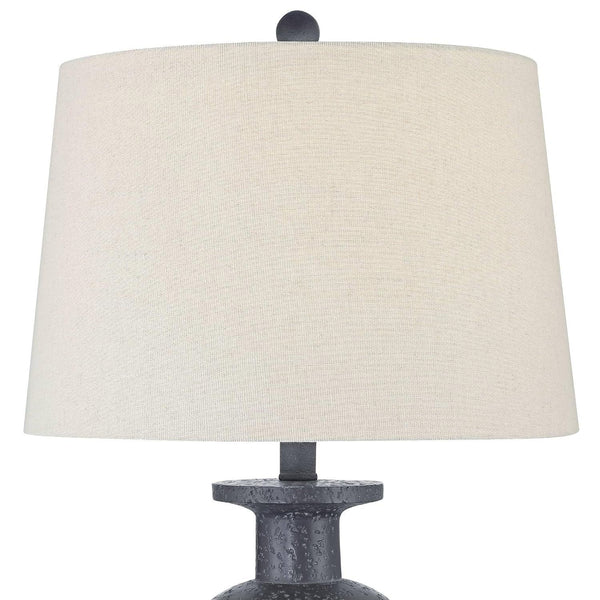 Glenwood 28" Tall 3-Way Table Lamps Set of 2 Charcoal Gray Farmhouse Rustic | Country Cottage Living Room Bedroom Bedside Nightstand House Office Home Reading Kitchen Entryway White Shade9