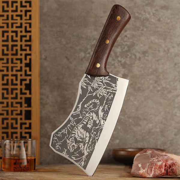 Meat Cleaver, 7 Inch Stainless Steel Butcher Knife High Hardness Kitchen Chef Bone Chopping Knives Meat Vegetables Slicing Cleaver Cutter Tools3