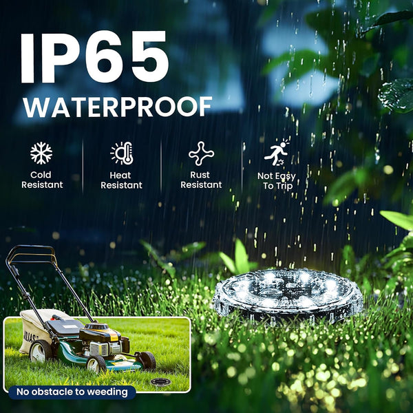 Solar Ground Lights Outdoor, Pathway Lights 20 Pack Cool White5