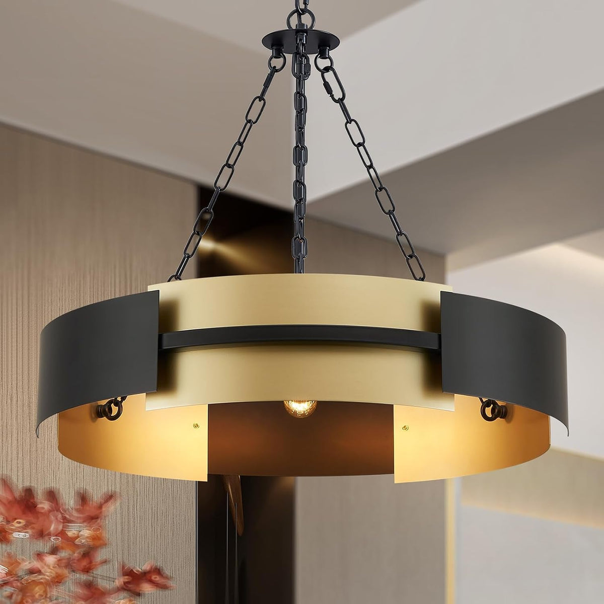 26-industrial-modern-chandelier-5-light-black-gold-drum-pendant