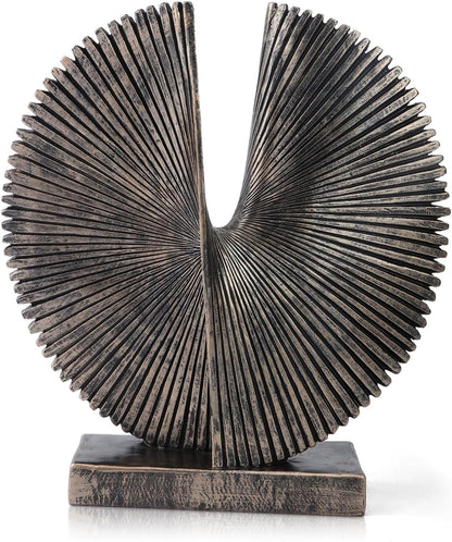 Modern Abstract round Decorative Sculpture , Dining Living Room Desk Decor,Geometric Home Decor Statues,Shelf Top Decor Aesthetics,Making It Perfect for Placing Coffee Tables or Office Shelves1
