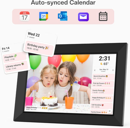 Frameo 10.1 Inch Wifi Digital Picture Frame, Smart Cloud Electronic Photo Frame with HD IPS Touch Screen Slideshow 32GB Memory Auto-Rotate Wall Mount, Share Photos/Videos from Phone - Gifts for Mom5