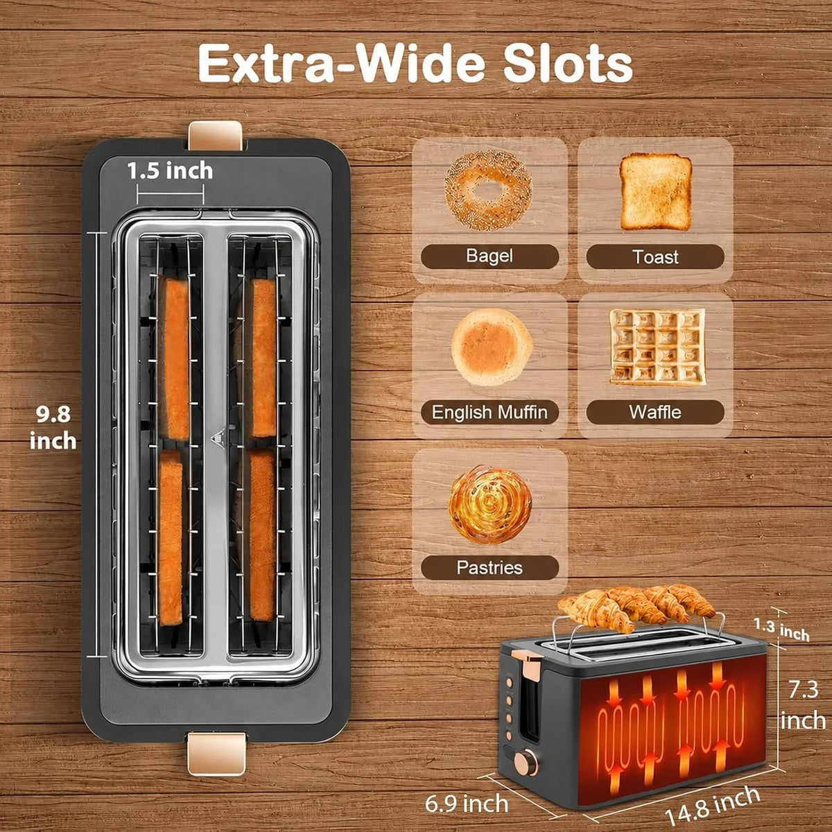 4-slice-toaster-long-slot-toaster-with-warming-rack-timer-bagel-defrost-reheat-functions-crumb-tray-6-browning-settings-extra-wide-long-slots-stainless-steel-1300w-grey