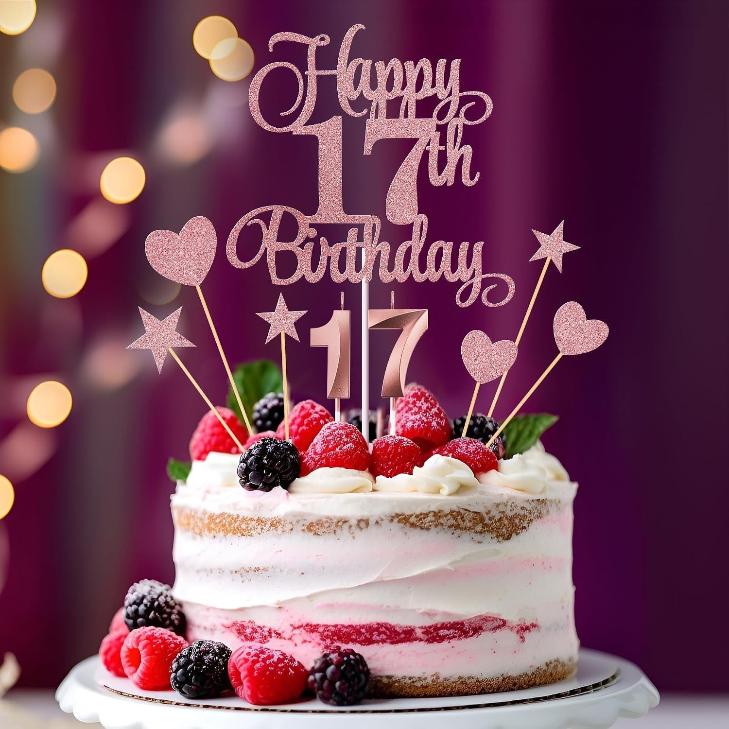 17th-birthday-cake-decorations-17th-birthday-candles-cake-numeral-candles-and-glitter-happy-17th-birthday-cake-toppers-set-for-birthday-party-supplies-rose-gold