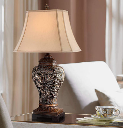 Oak 32 1/2" Bronze Brown Large Table Lamps Set of 2 Leafwork Cottage8