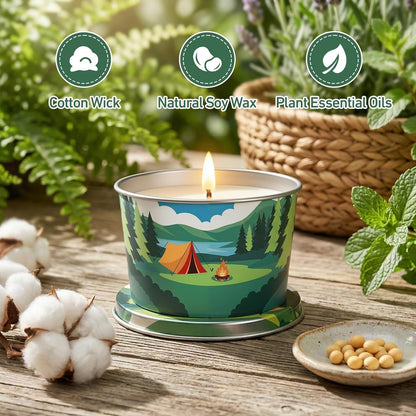 Citronella Candles Outdoor, Soy Wax 2.2 Oz 6 Pack3