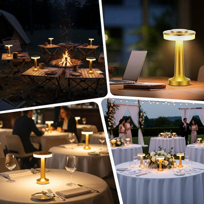 24 Pcs LED Cordless Table Lamp Bulk Rechargeable,Gold6