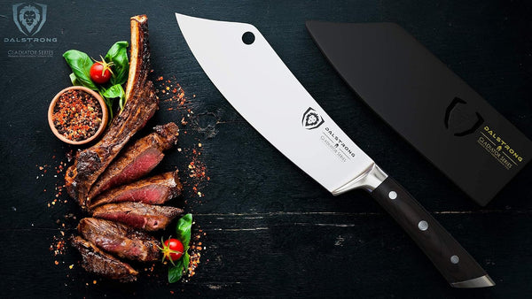 Crixus 8" Chef and Cleaver Knife - German HC Steel8