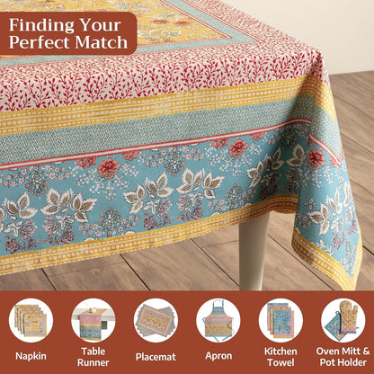 Table Cloth Rectangle Table Reusable 100% Cotton 60"X90"4