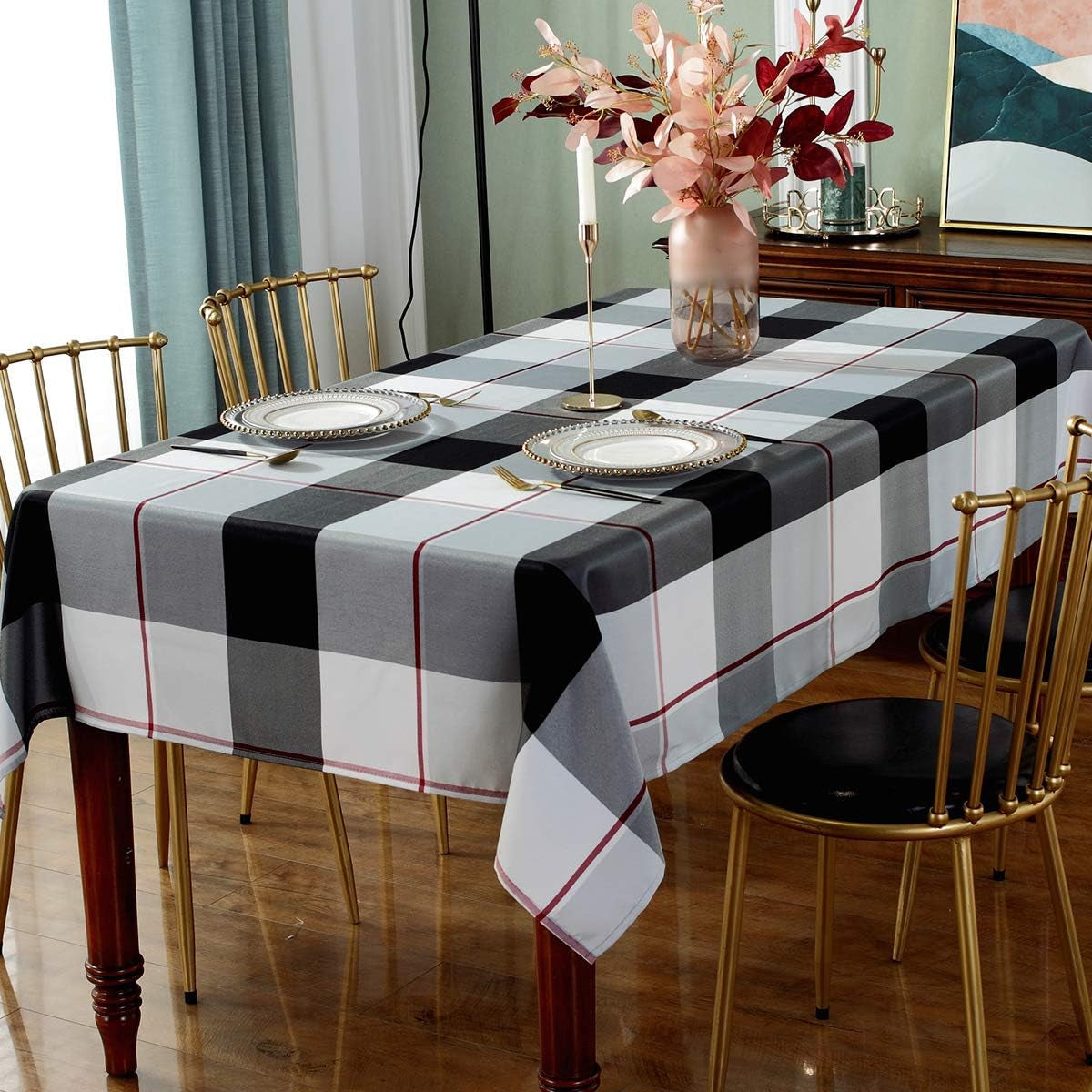 rectangle-tablecloth-60-x-84-checkered-table-cloth-grey
