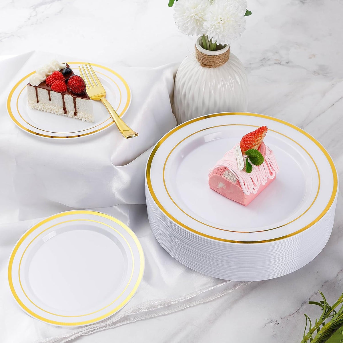 600-pieces-gold-disposable-plastic-plates-for-100-guests