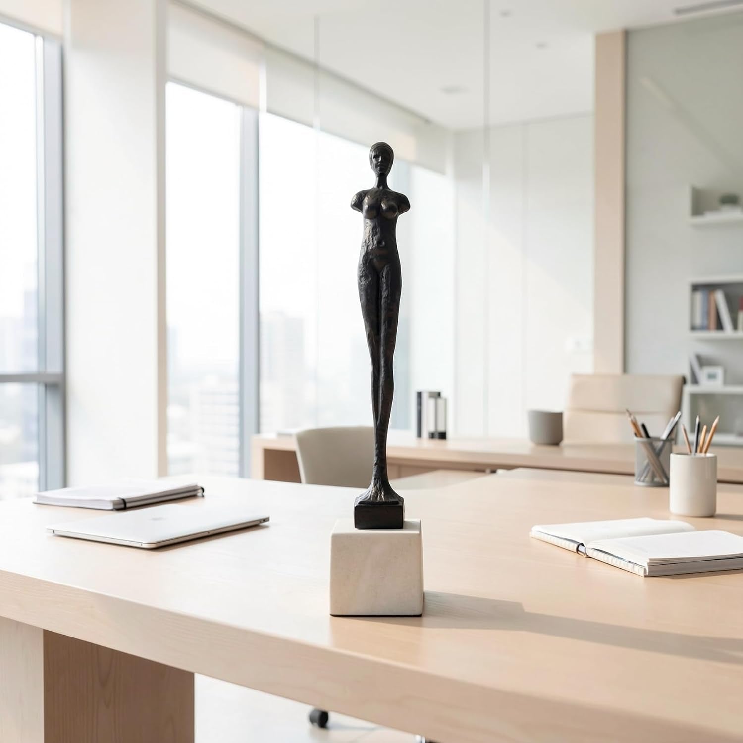 giacometti-style-standing-man-woman-abstract-armless-sculpture-handcrafted-metal-art-statue-with-marble-base-modern-home-decor-collector-s-gift-18-5-female-bronze