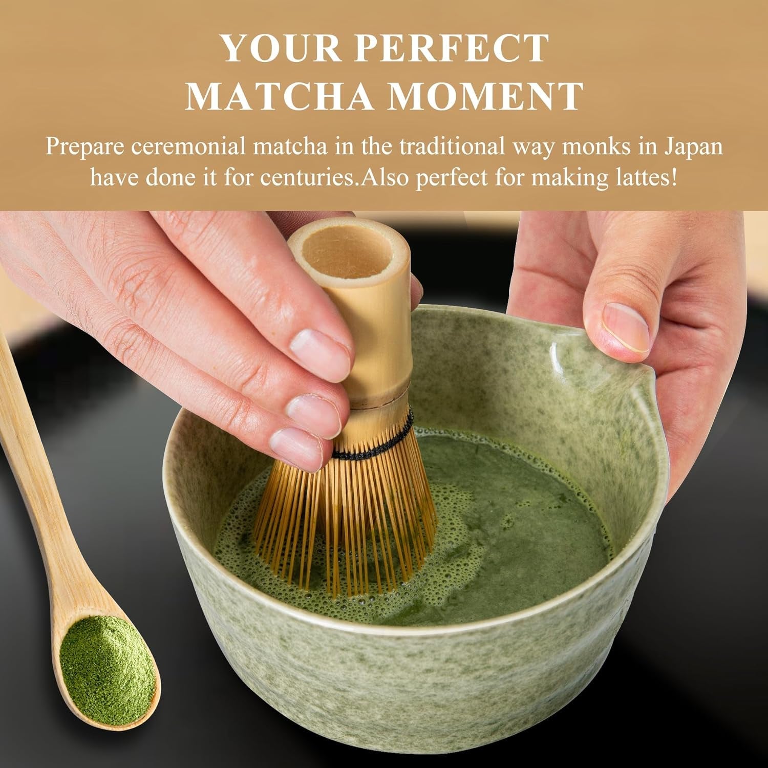matcha-whisk-set-matcha-making-kit-whisk-chasen-holder-ceramic-whisk-holder-mottled-green-bamboo-scoop-powder-starter-sifter-spoon-japanese-tea-tools-for-ceremony-gift