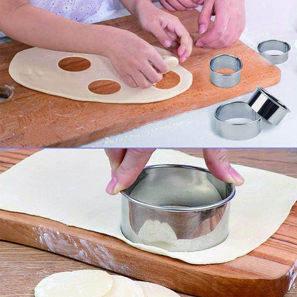 12 Pcs round Cookie Biscuit Cutter Set, Graduated Circle Cutters | 18/8 Stainless Steel, Pastry Cookie Cutters, Donut Cutter Ring Molds for Baking, Cooking, Gift5