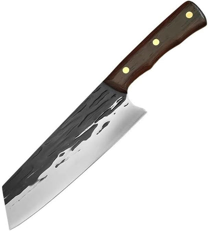 Meat Cleaver Knife, 8 Inch Forged Cleaver Meat Chef Knives Full Tang Handmade Kitchen Butcher Knife Stainless Steel Slicing Knife Wooden Handle1